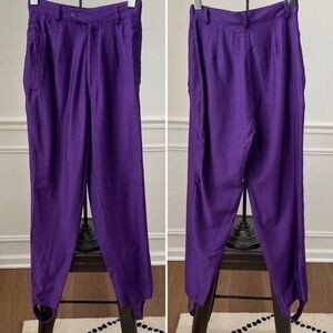 Vintage 80s Prince Purple High Rise Stirrup Pants 2
